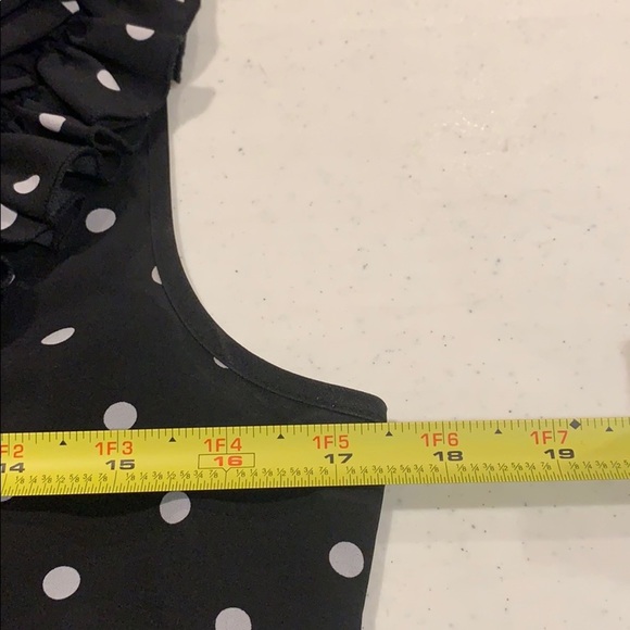 Spense B&W Polka Dot Blouse • Sz S - Picture 10 of 11
